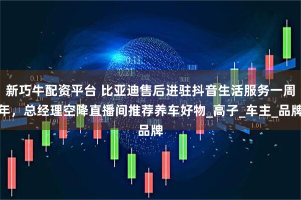 新巧牛配资平台 比亚迪售后进驻抖音生活服务一周年，总经理空降直播间推荐养车好物_高子_车主_品牌