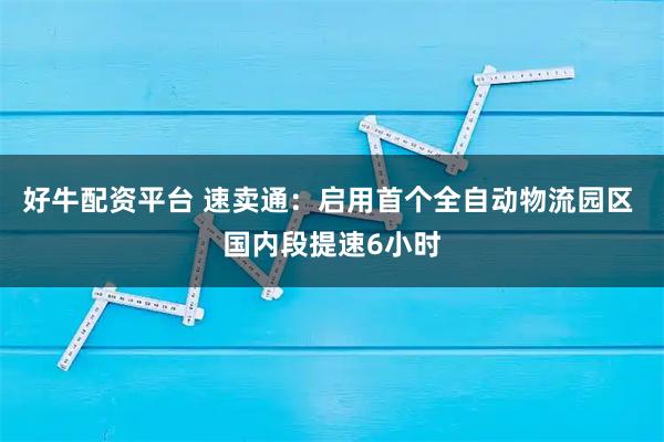 好牛配资平台 速卖通：启用首个全自动物流园区 国内段提速6小时